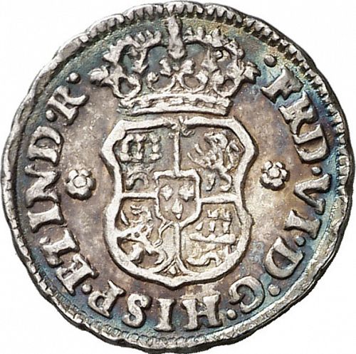 half Real Obverse Image minted in SPAIN in 1748M (1746-59  -  FERNANDO VI)  - The Coin Database