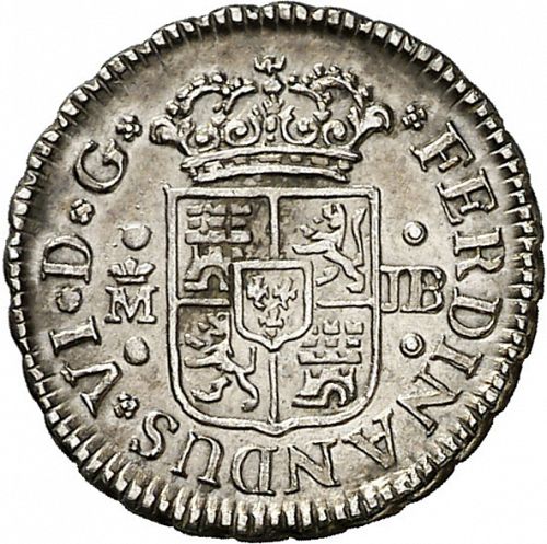 half Real Obverse Image minted in SPAIN in 1749JB (1746-59  -  FERNANDO VI)  - The Coin Database