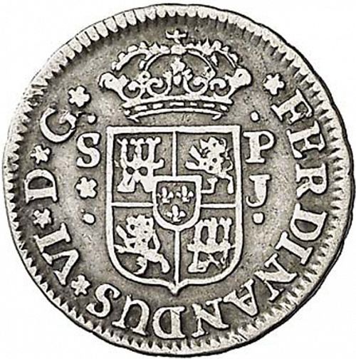 half Real Obverse Image minted in SPAIN in 1750PJ (1746-59  -  FERNANDO VI)  - The Coin Database