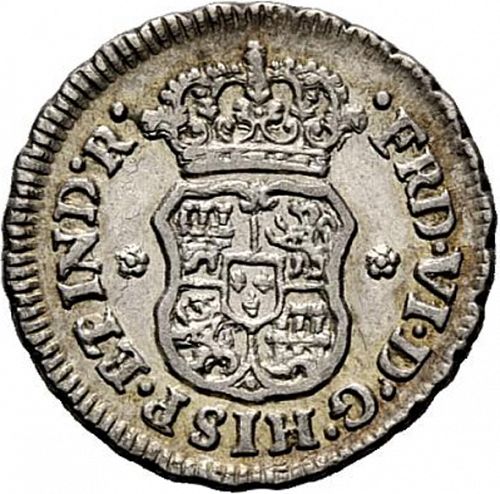 half Real Obverse Image minted in SPAIN in 1751M (1746-59  -  FERNANDO VI)  - The Coin Database