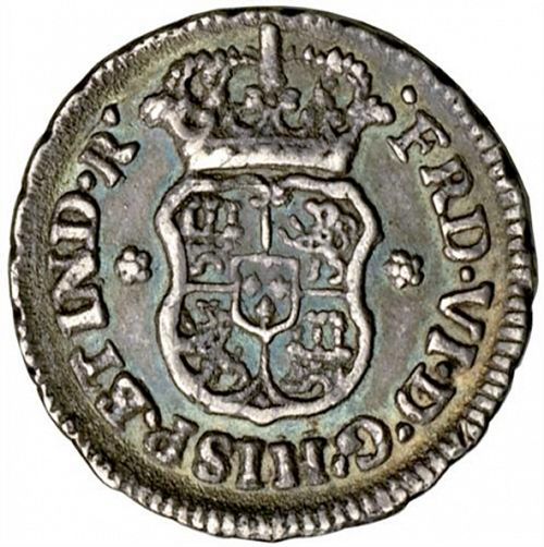 half Real Obverse Image minted in SPAIN in 1753M (1746-59  -  FERNANDO VI)  - The Coin Database