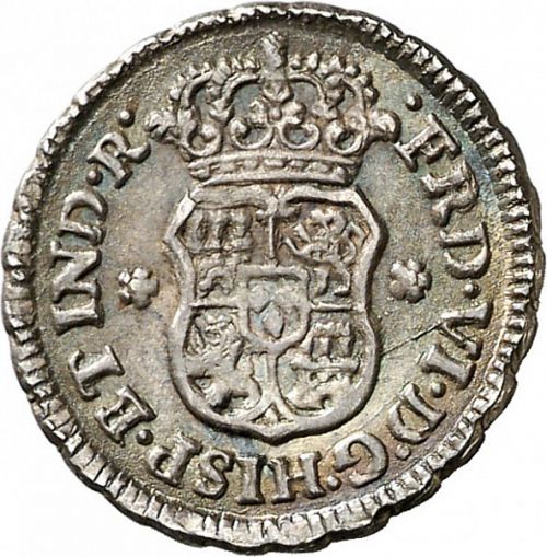 half Real Obverse Image minted in SPAIN in 1754M (1746-59  -  FERNANDO VI)  - The Coin Database