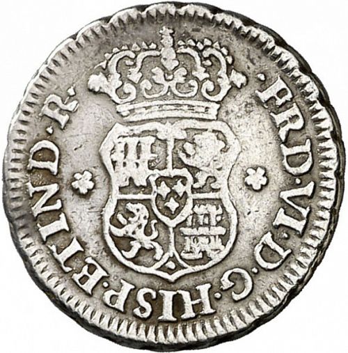 half Real Obverse Image minted in SPAIN in 1755JM (1746-59  -  FERNANDO VI)  - The Coin Database
