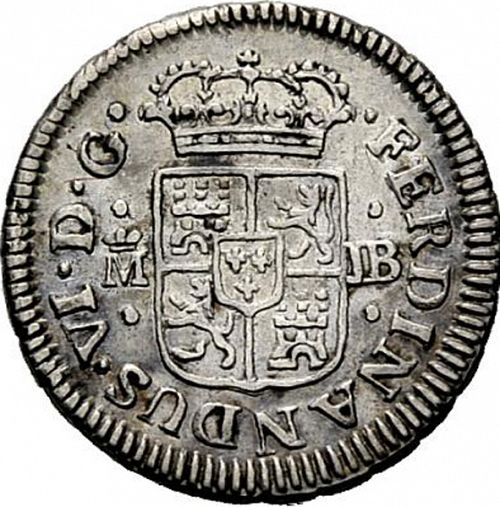 half Real Obverse Image minted in SPAIN in 1757JB (1746-59  -  FERNANDO VI)  - The Coin Database