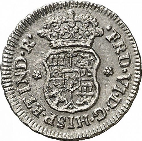 half Real Obverse Image minted in SPAIN in 1757M (1746-59  -  FERNANDO VI)  - The Coin Database