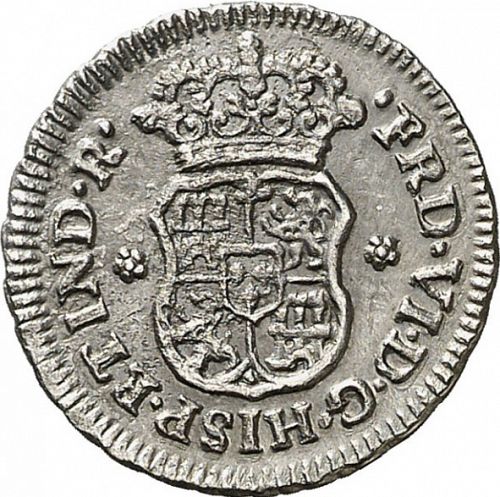 half Real Obverse Image minted in SPAIN in 1757M (1746-59  -  FERNANDO VI)  - The Coin Database