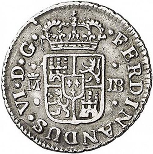 half Real Obverse Image minted in SPAIN in 1758JB (1746-59  -  FERNANDO VI)  - The Coin Database