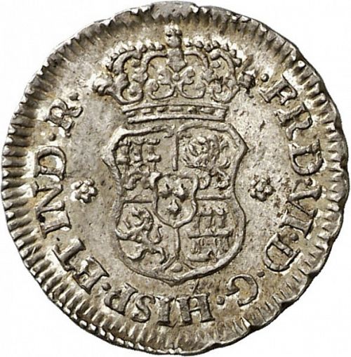 half Real Obverse Image minted in SPAIN in 1758JM (1746-59  -  FERNANDO VI)  - The Coin Database