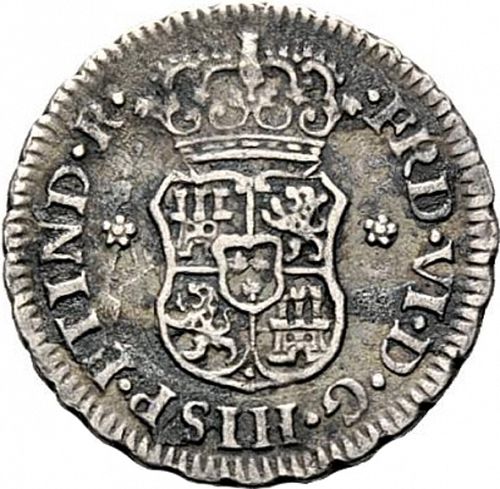 half Real Obverse Image minted in SPAIN in 1759JM (1746-59  -  FERNANDO VI)  - The Coin Database