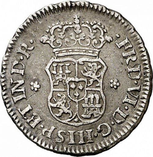 half Real Obverse Image minted in SPAIN in 1760JM (1746-59  -  FERNANDO VI)  - The Coin Database