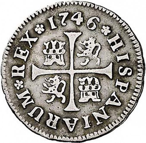 half Real Reverse Image minted in SPAIN in 1746AJ (1746-59  -  FERNANDO VI)  - The Coin Database