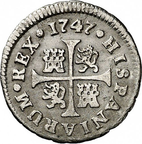 half Real Reverse Image minted in SPAIN in 1747JB (1746-59  -  FERNANDO VI)  - The Coin Database