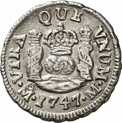 half Real Reverse Image minted in SPAIN in 1747M (1746-59  -  FERNANDO VI)  - The Coin Database