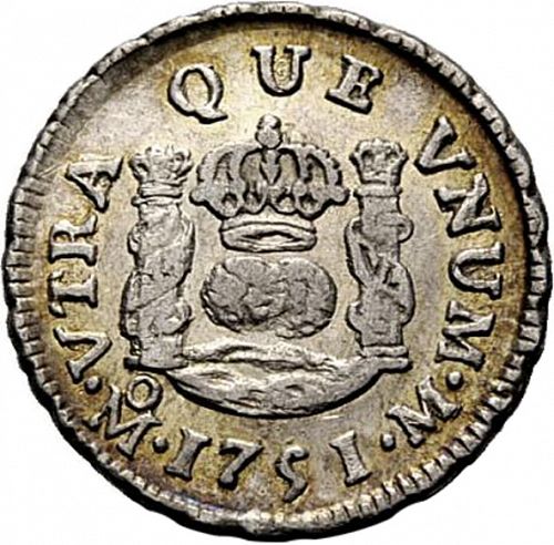 half Real Reverse Image minted in SPAIN in 1751M (1746-59  -  FERNANDO VI)  - The Coin Database