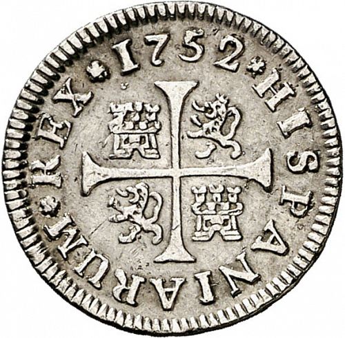 half Real Reverse Image minted in SPAIN in 1752JB (1746-59  -  FERNANDO VI)  - The Coin Database