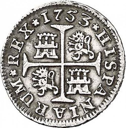 half Real Reverse Image minted in SPAIN in 1753PJ (1746-59  -  FERNANDO VI)  - The Coin Database