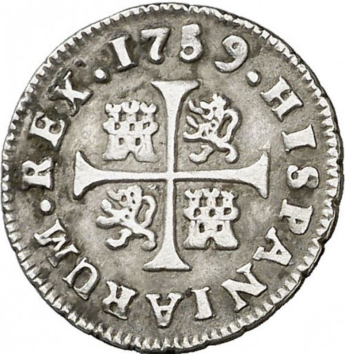 half Real Reverse Image minted in SPAIN in 1759J (1746-59  -  FERNANDO VI)  - The Coin Database