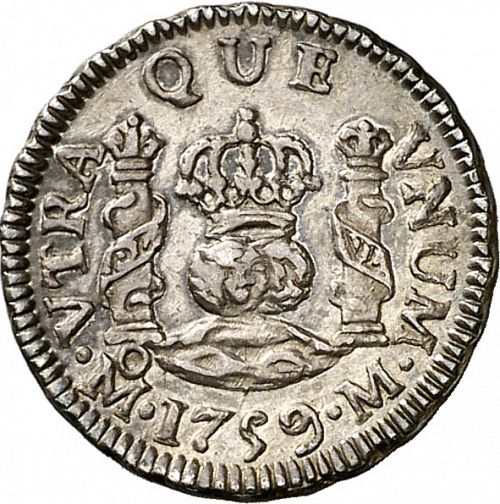 half Real Reverse Image minted in SPAIN in 1759M (1746-59  -  FERNANDO VI)  - The Coin Database