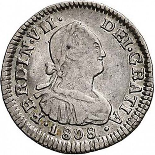 half Real Obverse Image minted in SPAIN in 1808FJ (1808-33  -  FERNANDO VII)  - The Coin Database