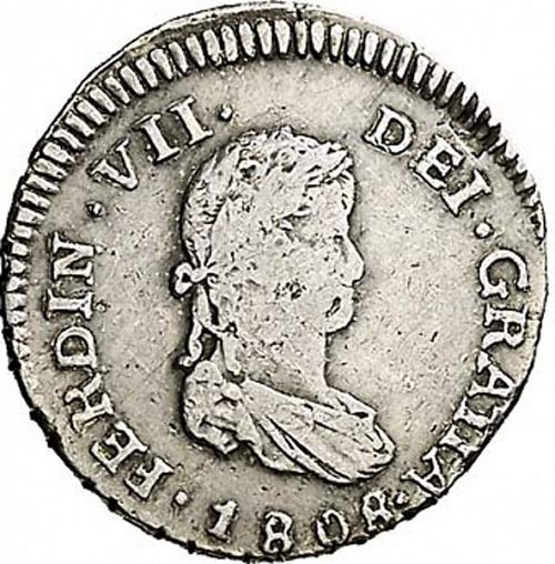 half Real Obverse Image minted in SPAIN in 1808M (1808-33  -  FERNANDO VII)  - The Coin Database