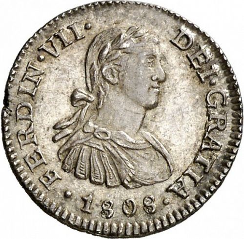 half Real Obverse Image minted in SPAIN in 1808TH (1808-33  -  FERNANDO VII)  - The Coin Database