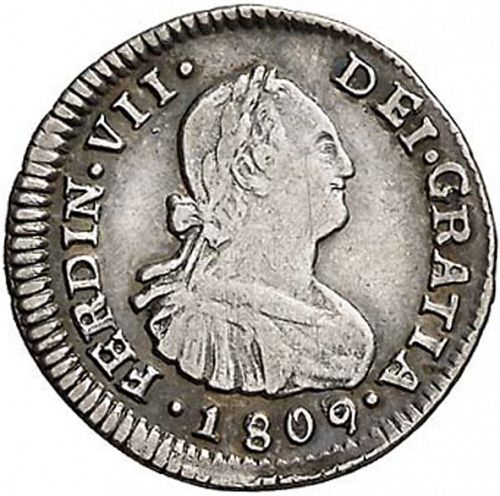 half Real Obverse Image minted in SPAIN in 1809FJ (1808-33  -  FERNANDO VII)  - The Coin Database
