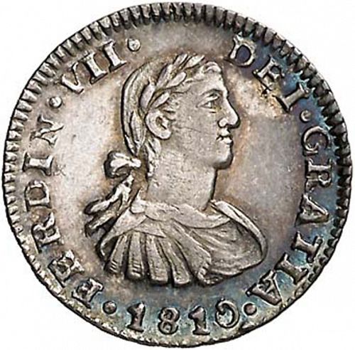 half Real Obverse Image minted in SPAIN in 1810HJ (1808-33  -  FERNANDO VII)  - The Coin Database