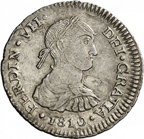 half Real Obverse Image minted in SPAIN in 1810JP (1808-33  -  FERNANDO VII)  - The Coin Database