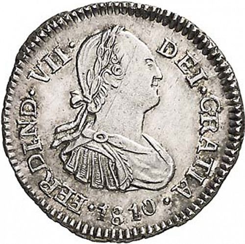 half Real Obverse Image minted in SPAIN in 1810M (1808-33  -  FERNANDO VII)  - The Coin Database