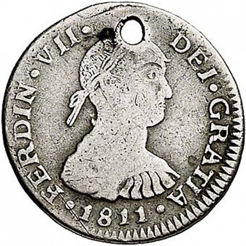 half Real Obverse Image minted in SPAIN in 1811JP (1808-33  -  FERNANDO VII)  - The Coin Database