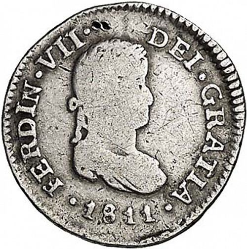 half Real Obverse Image minted in SPAIN in 1811M (1808-33  -  FERNANDO VII)  - The Coin Database