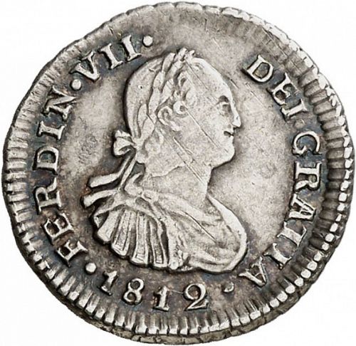 half Real Obverse Image minted in SPAIN in 1812FJ (1808-33  -  FERNANDO VII)  - The Coin Database
