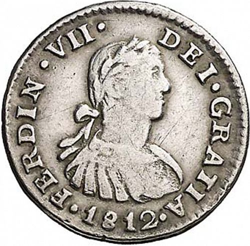 half Real Obverse Image minted in SPAIN in 1812JJ (1808-33  -  FERNANDO VII)  - The Coin Database