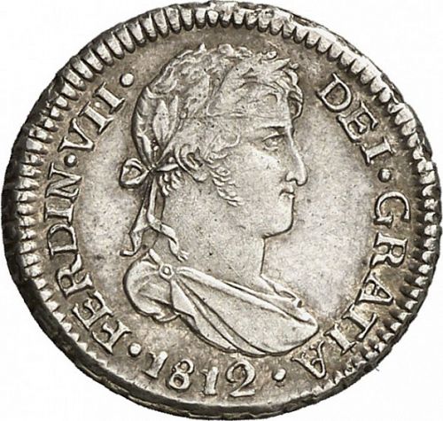 half Real Obverse Image minted in SPAIN in 1812JP (1808-33  -  FERNANDO VII)  - The Coin Database
