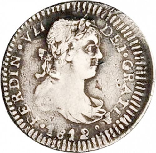 half Real Obverse Image minted in SPAIN in 1812MR (1808-33  -  FERNANDO VII)  - The Coin Database