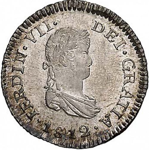 half Real Obverse Image minted in SPAIN in 1812M (1808-33  -  FERNANDO VII)  - The Coin Database