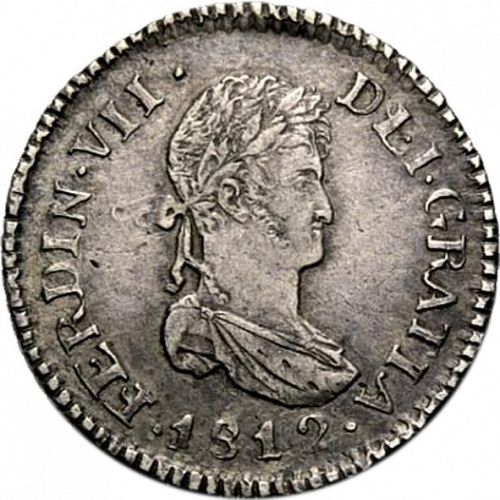 half Real Obverse Image minted in SPAIN in 1812SF (1808-33  -  FERNANDO VII)  - The Coin Database