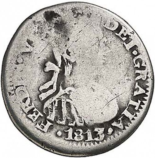 half Real Obverse Image minted in SPAIN in 1813FP (1808-33  -  FERNANDO VII)  - The Coin Database