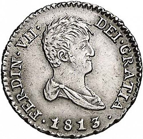 half Real Obverse Image minted in SPAIN in 1813IJ (1808-33  -  FERNANDO VII)  - The Coin Database