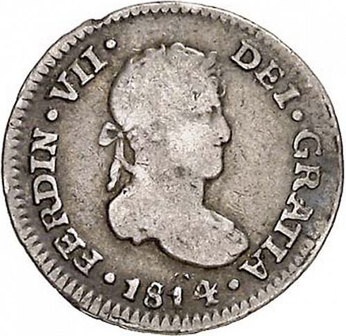 half Real Obverse Image minted in SPAIN in 1814JP (1808-33  -  FERNANDO VII)  - The Coin Database