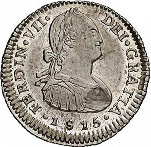 half Real Obverse Image minted in SPAIN in 1815FJ (1808-33  -  FERNANDO VII)  - The Coin Database