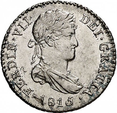 half Real Obverse Image minted in SPAIN in 1815GJ (1808-33  -  FERNANDO VII)  - The Coin Database