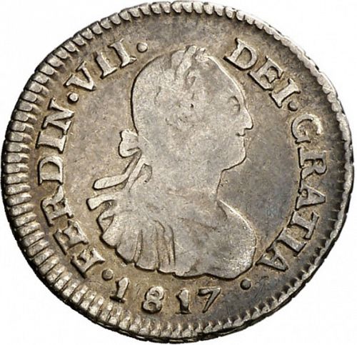 half Real Obverse Image minted in SPAIN in 1817FI (1808-33  -  FERNANDO VII)  - The Coin Database