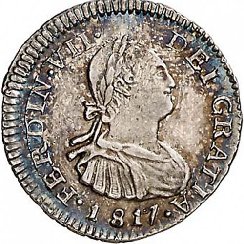 half Real Obverse Image minted in SPAIN in 1817FJ (1808-33  -  FERNANDO VII)  - The Coin Database