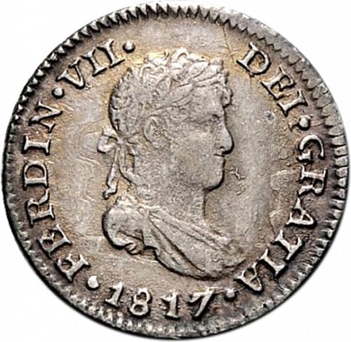 half Real Obverse Image minted in SPAIN in 1817JJ (1808-33  -  FERNANDO VII)  - The Coin Database