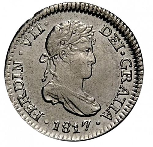 half Real Obverse Image minted in SPAIN in 1817JP (1808-33  -  FERNANDO VII)  - The Coin Database