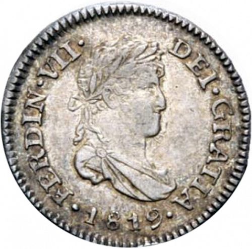 half Real Obverse Image minted in SPAIN in 1819M (1808-33  -  FERNANDO VII)  - The Coin Database