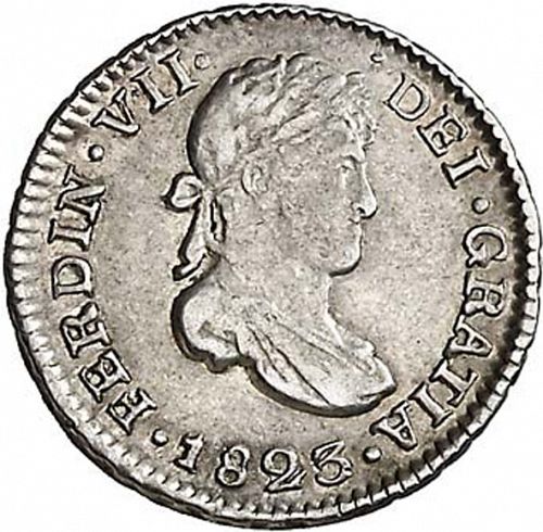 half Real Obverse Image minted in SPAIN in 1823JL (1808-33  -  FERNANDO VII)  - The Coin Database