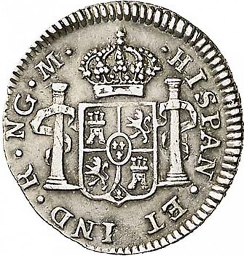 half Real Reverse Image minted in SPAIN in 1808M (1808-33  -  FERNANDO VII)  - The Coin Database