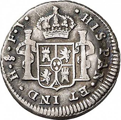 half Real Reverse Image minted in SPAIN in 1809FJ (1808-33  -  FERNANDO VII)  - The Coin Database